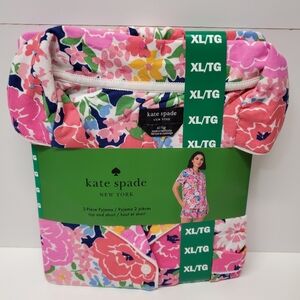 kate spade Floral Pajama Set - Pink and White